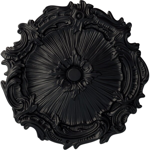 Ekena Millwork Plymouth Ceiling Medallion (Fits Canopies up to 1 5/8"), Hnd-Painted Steel Gray, 16 3/4"OD x 1 3/8"P CM16PLSGS - main